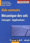 Aide - mémoire mécanique des sols concepts. applications vignette